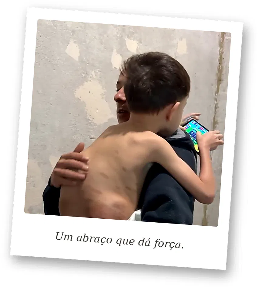 Um abraço que dá força